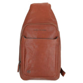 PIQUADRO - Monospalla in pelle Black Square Nero